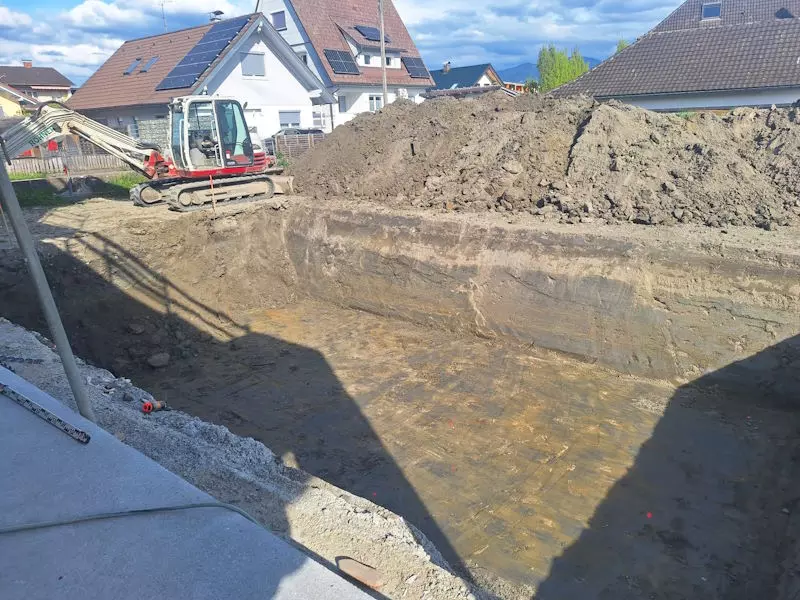 Aushub, Schmid Erdbewegungen, Hörbranz, Leiblachtal