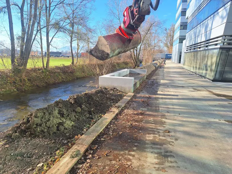 Sonderlösungen, Bachsicherung, Schmid Erdbau, Hörbranz, Leiblachtal
