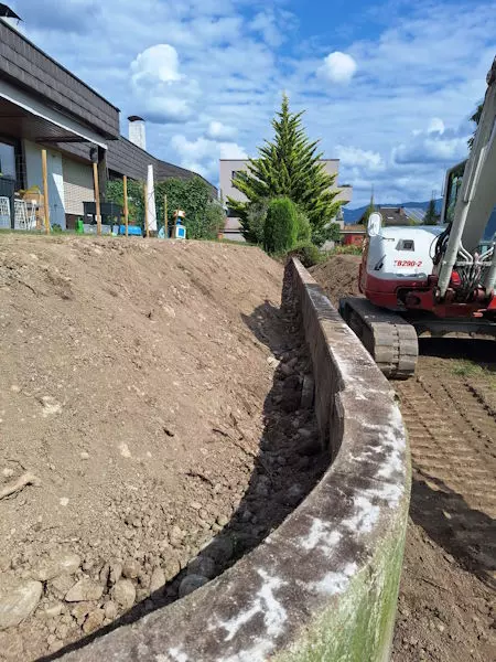 Bewehrte Erde, Stützmauer aus Erde, Schmid Erdbau, Hörbranz, Leiblachtal